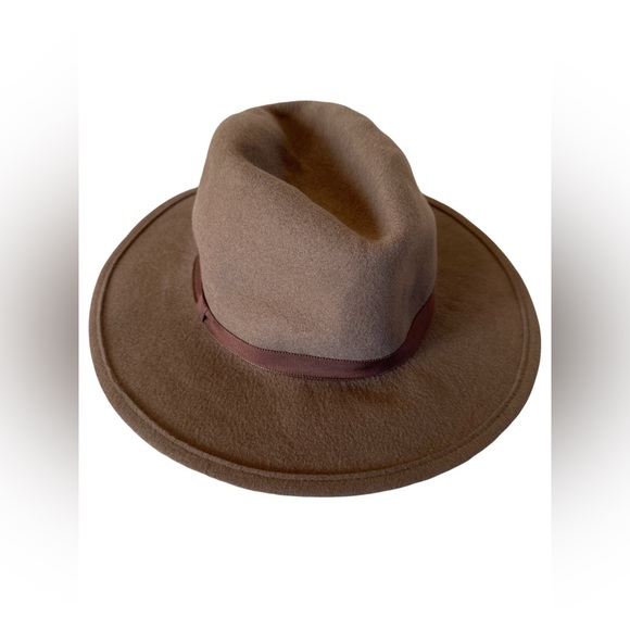 Hat Attack - Women's Chelsea Wool Fedora Hat, Taupe (One Size) - Picture 3 of 4